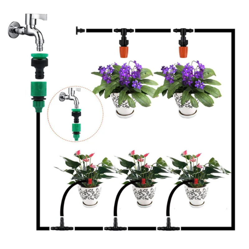 

10M Irrigation Tubing Automatic Plant Watering System Control Garden Drip Indoor Garden Kit