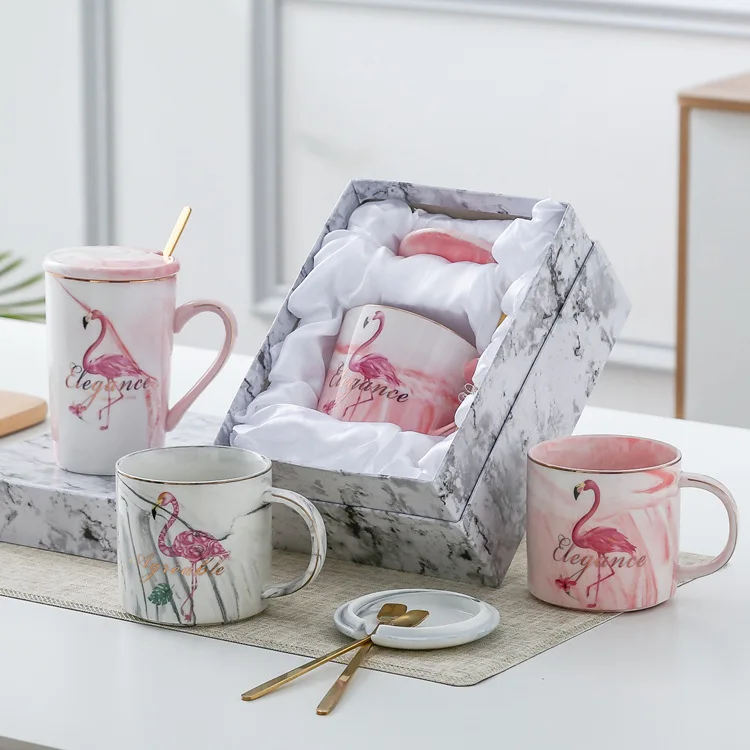 

multicolor glazed decal straight ceramic couples mug for gift