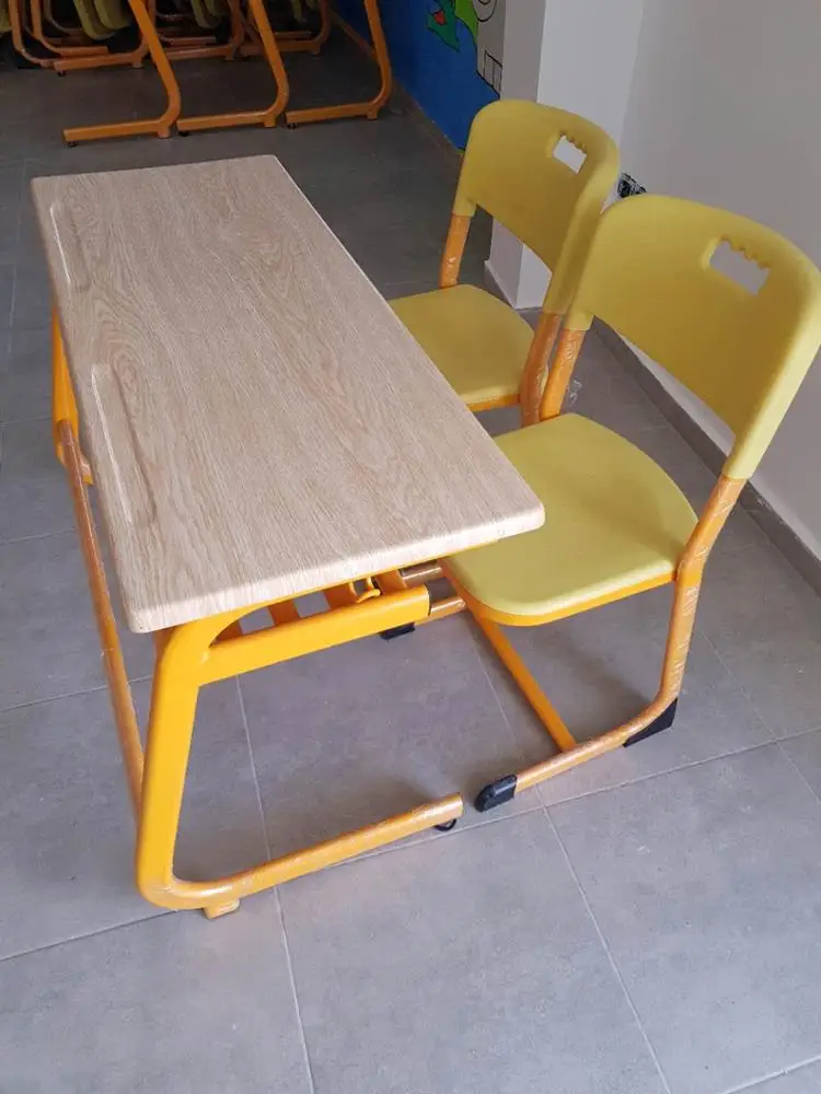 
School werzalit double table top for student, school desks and chairs TF-6024F 