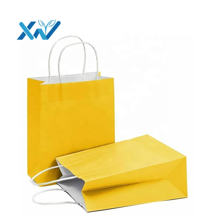 

Wholesale Custom Logo Printed Grocery Packaging Craft Brown Kraft Paper Shopping Bag With Handle