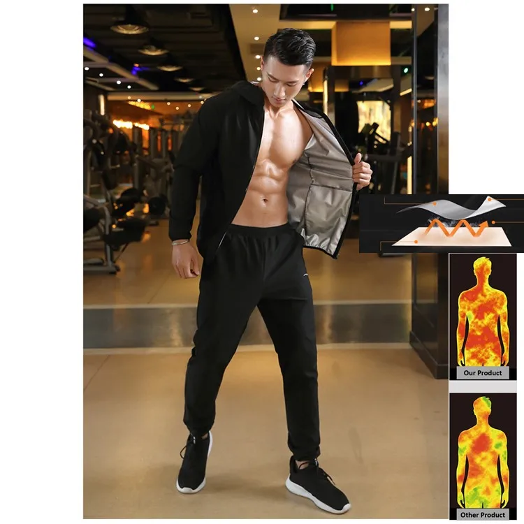 

Wholesale Speed Up Weight Loss Running Fitness Hot Sauna Sweat Jacket Silvery Sauna Suits