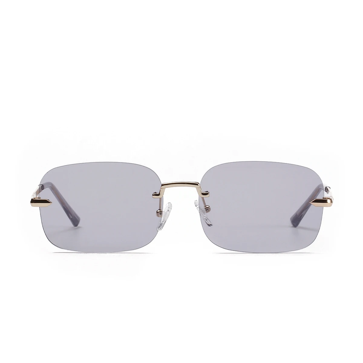 

S95074 2021 Most popular rimless gradient lens rectangle UV400 frameless sunglasses