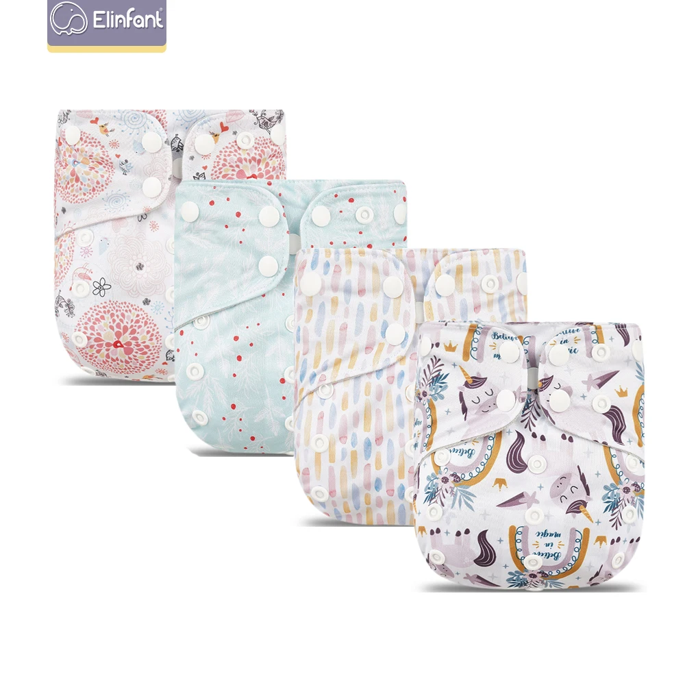 

Factory wholesale price Elinfant suede cloth diaper eco-friendly reusable washable pocket cloth diapers, Colorful