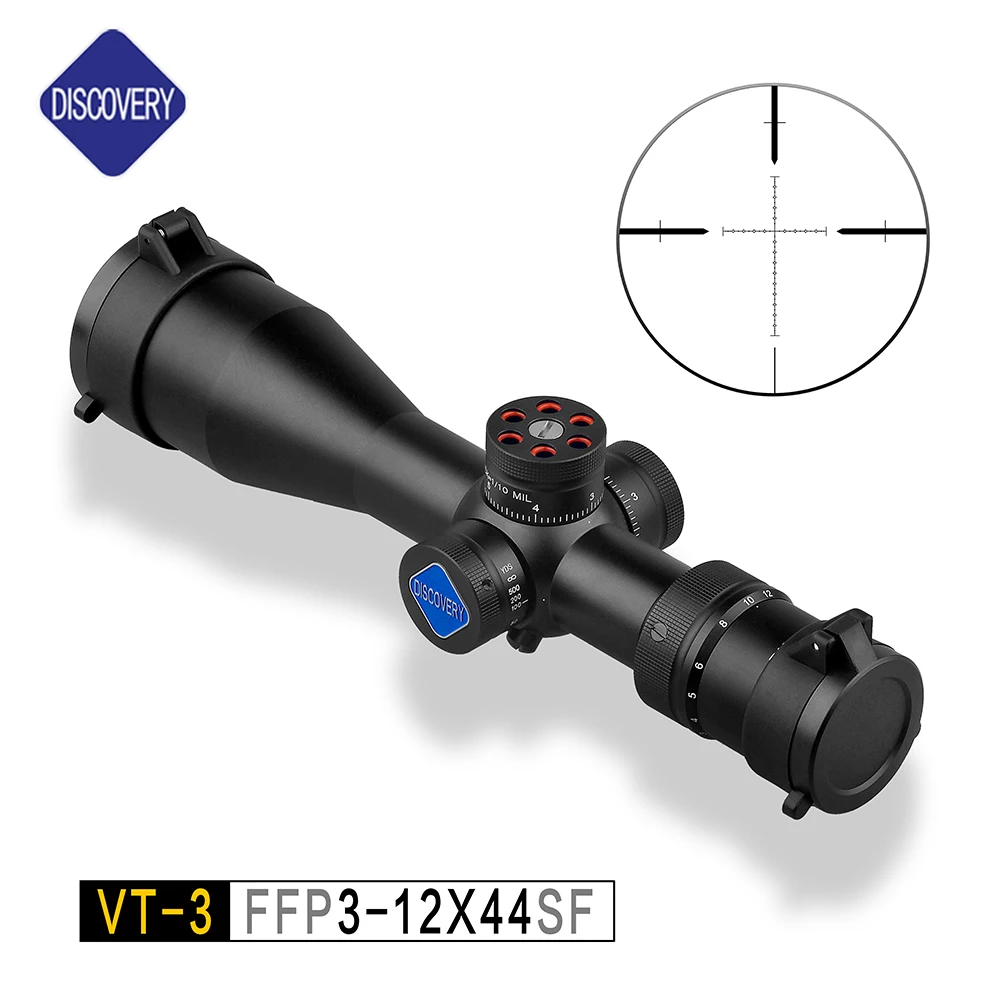 

Discovery VT-3 3-12X44SF FFP Short Airgun hunting optical sights riflescope Clear Glass Etched SS Reticle