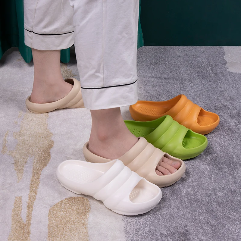 

ndoor Soft slippers women's summer super thick bottom indoor men's slippers couple sandals EVA slippers, 1pairs