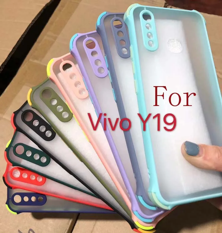 

Wholesale Shockproof Colorful Key Airbag Skin Feeling Matte 2in1 PC TPU Phone Cover Case For Vivo X20 X21 X21UD X23 X27 X30 Pro
