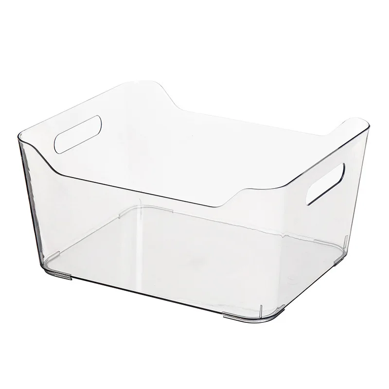 

Choice Fun Amazon Hot Selling Customized Stackable Fridge Organizer Plastic Storage box with Handle, Clear