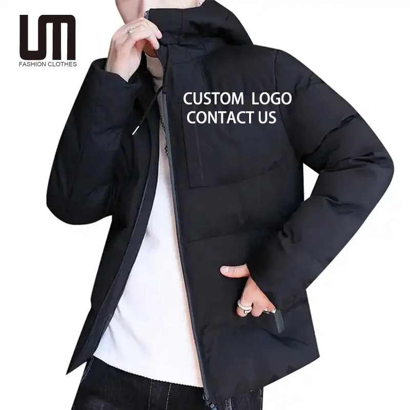 Liu Ming Cheap Wholesale Winter Fashion Men Clothing Solid Color Thick Warm Polyester Cotton Casual Jacket Plus Size Coat