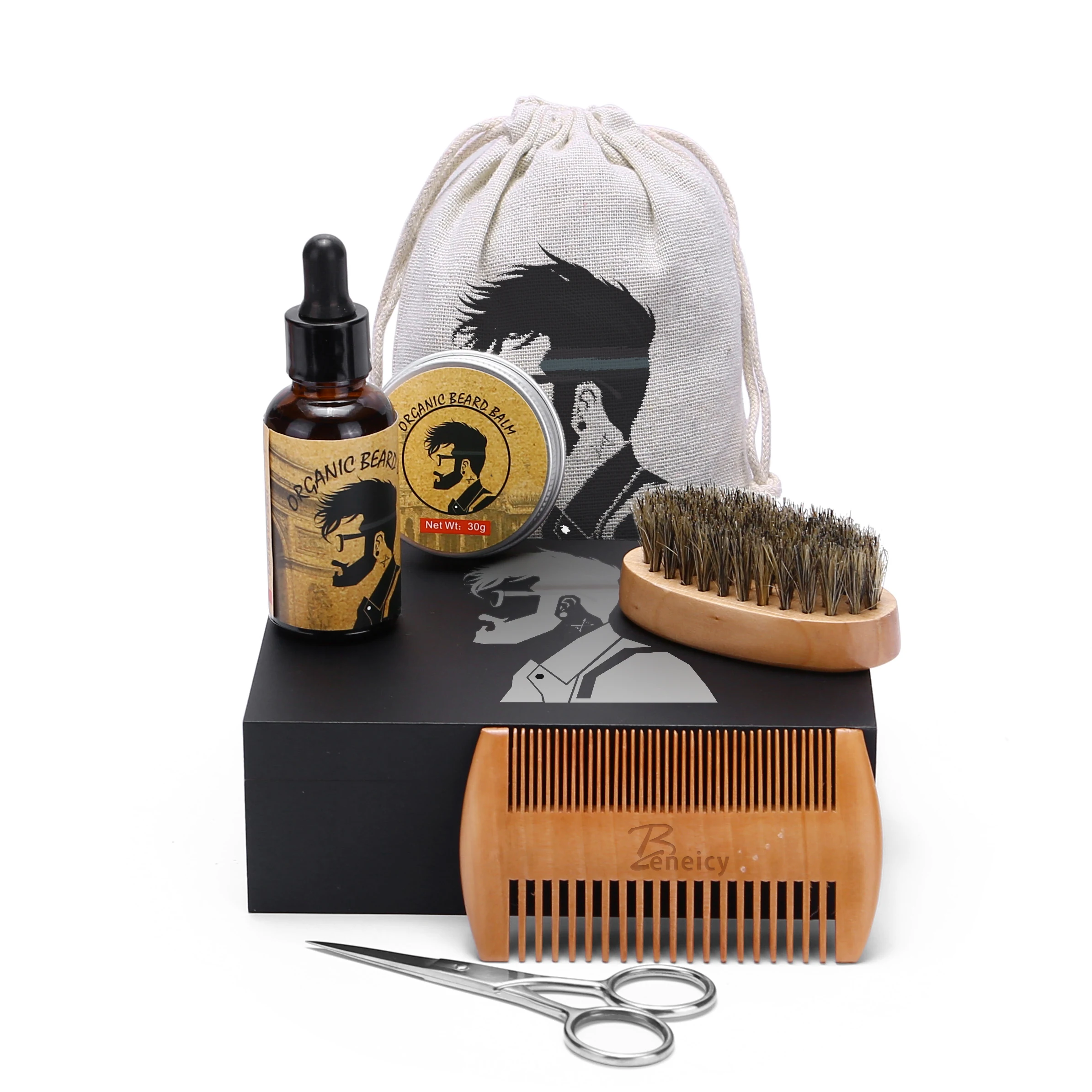 

Custom Father Beard Care Father Day Gifts Set 2021 Beard Growth Kit With Groming Oil