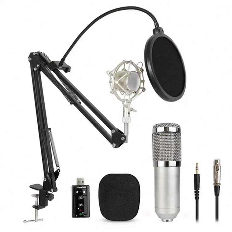 

BM800 Standing Microphone For Wholesales, Black/white/champagne/blue/pink