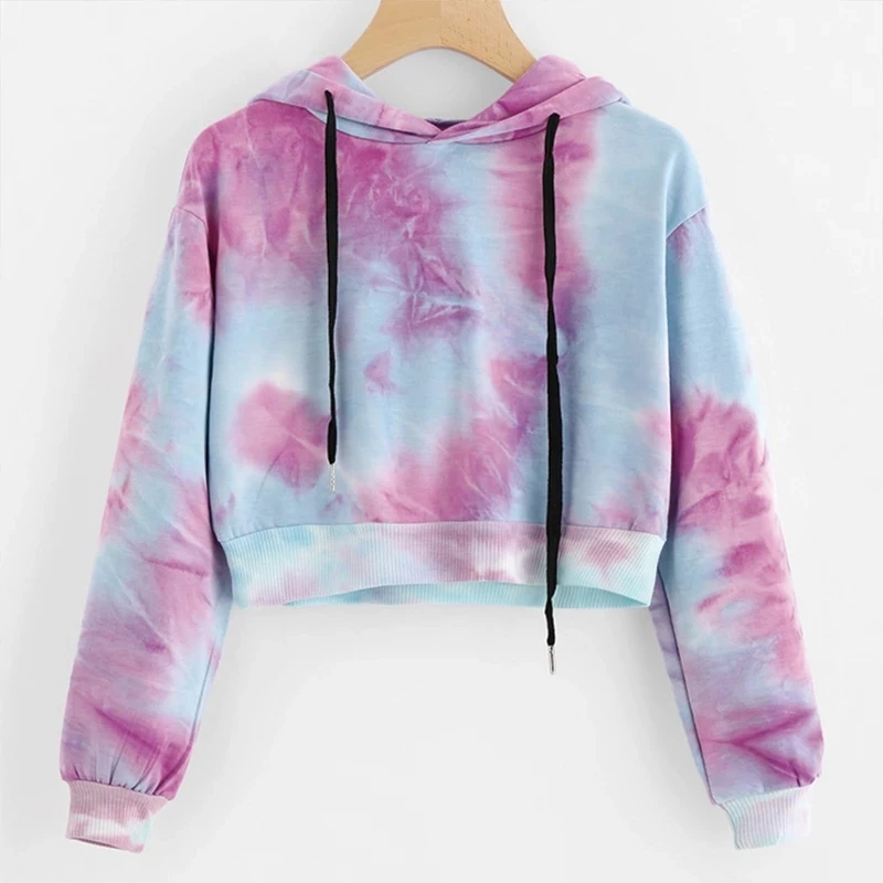 

QRWR Autumn New Sweatshirt Women O Neck Fashion printing Hoodies Casual Short Hooded Women Sweatshirt