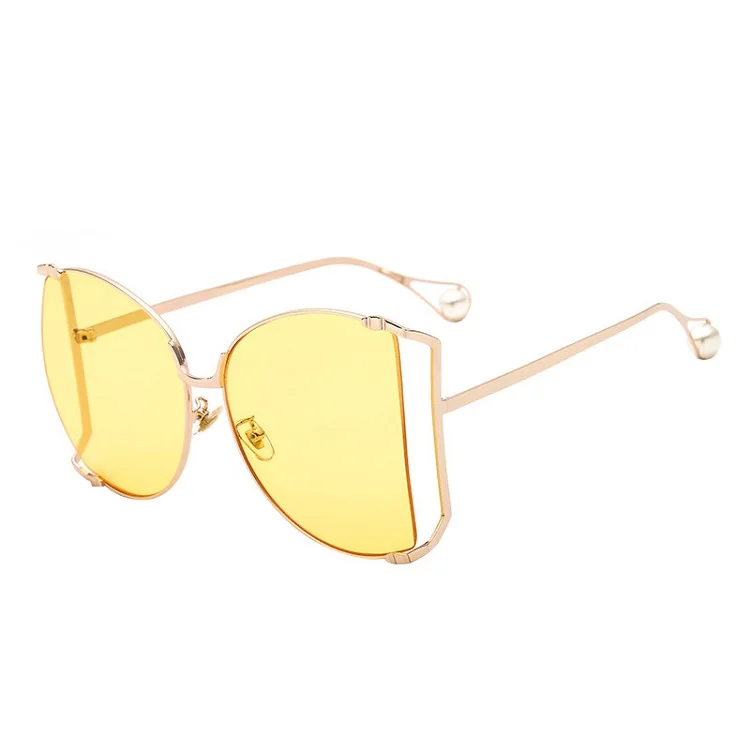 

1845 Metal Luxury Pearl Sunglasses Round Sunglasses Women 2021