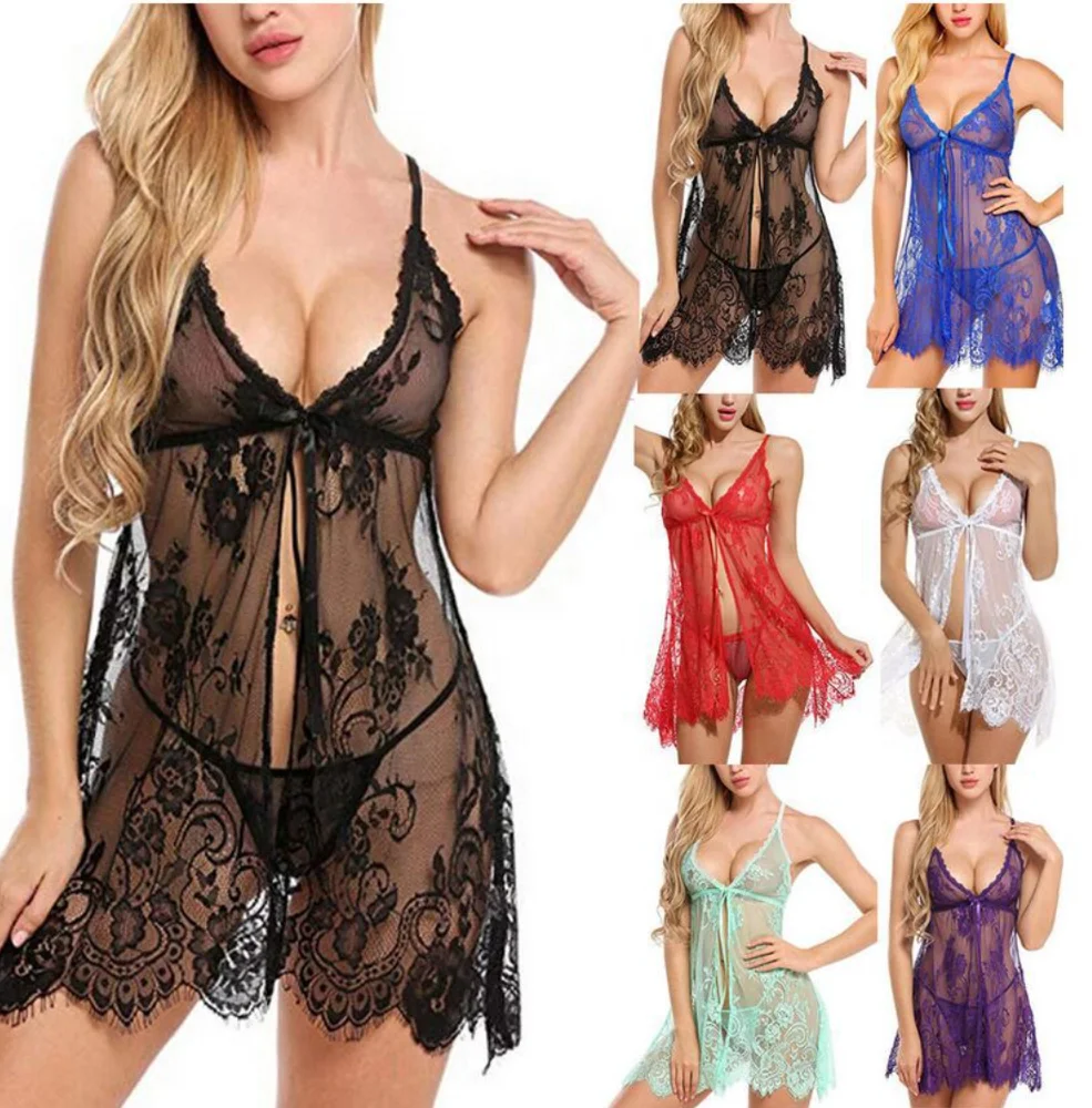 

sfy555 women sexy lingerie lace dress sleepwear pajamas