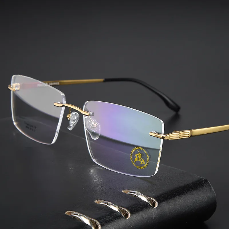 

High Quality Titanium Rimless Frames Spectacles Optical Eye Glass Glasses For Men and woman CS9904