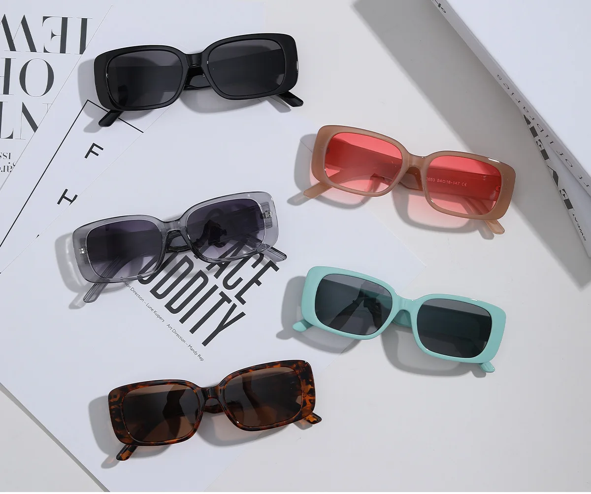 

Retro Vintage Transparent Small Frame glasses Square Sunglasses Women Accept Customization