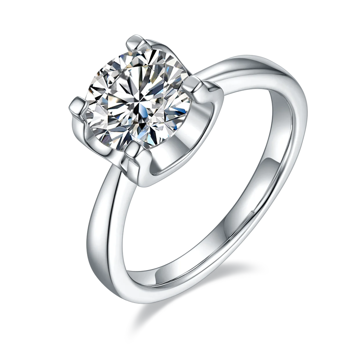 

M04I Trendy Design moissanite wedding ring 925 Sterling silver 2.0ct 8mm classic moissanite ring