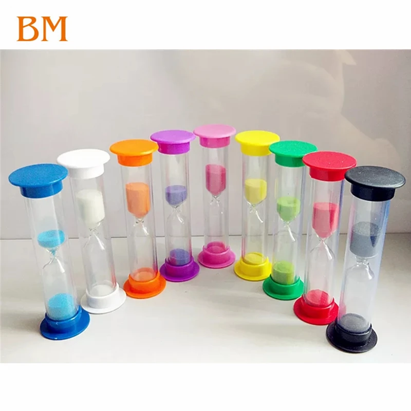 

Good Quality Hourglass 30sec/1/2/3/5/10 minutes sandglass plastic shower sand timer watch, Black/blue/green/pink/red/yellow