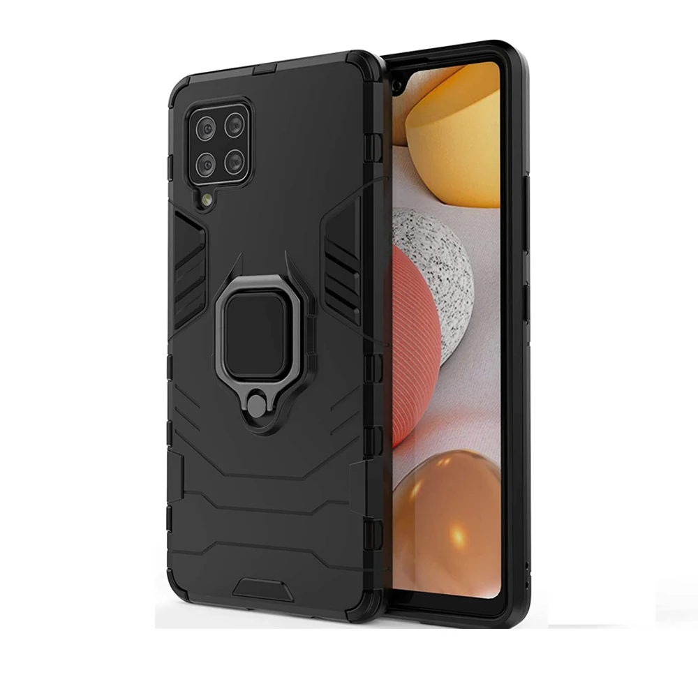 

Armor Dual Layer Protection Back Shockproof Magnetic Car Ring Holder case for samsung galaxy a42 5g case