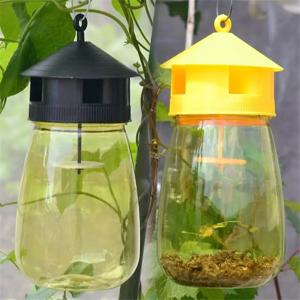 

Fruit Fly Trap Catcher for Home Garden Patio Courtyard Orchard Fruit Vegetables Mango Tomato Insect Trap Killer Repeller, Yellow