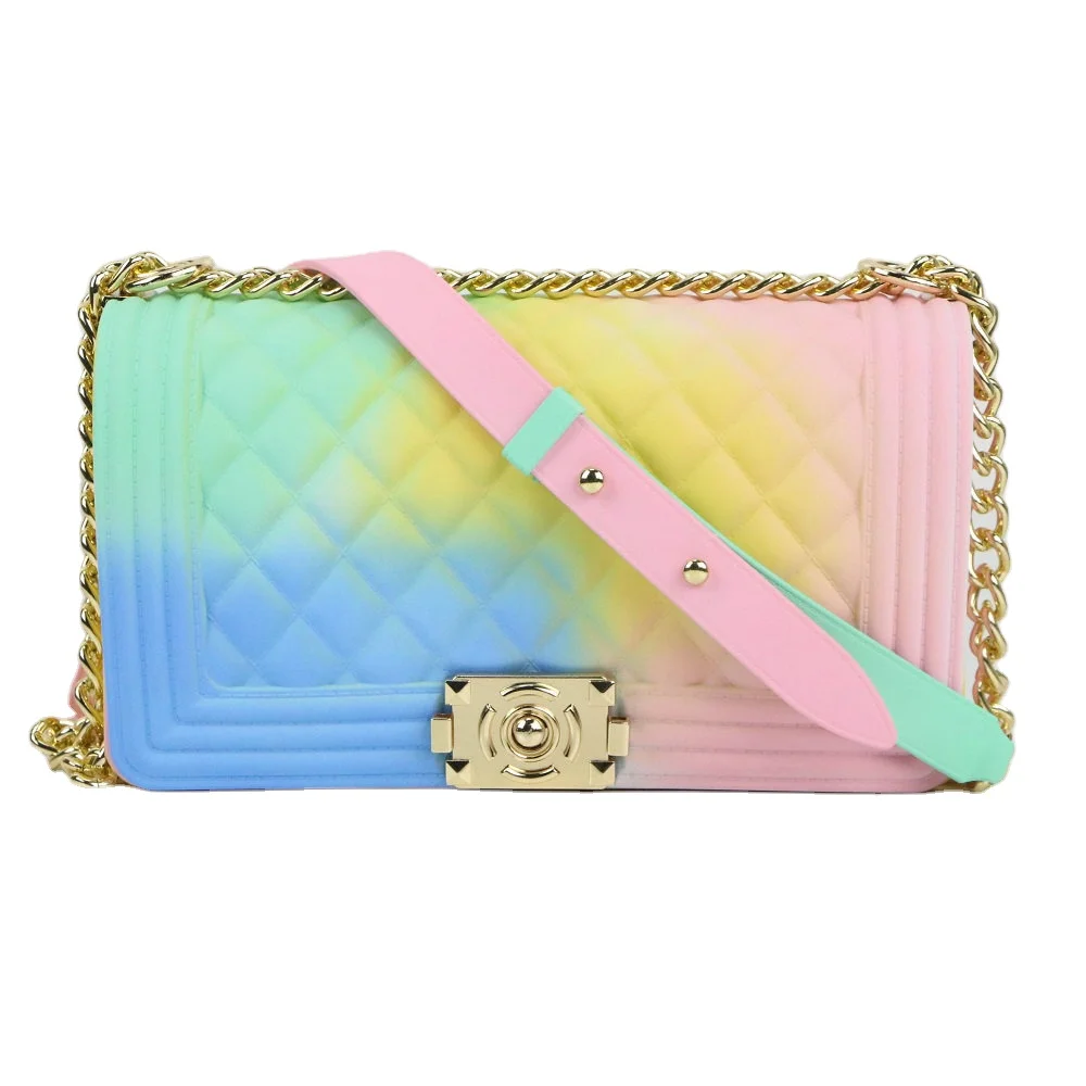 

Wholesale women handbags 2021 PVC shoulder handbag jelly bag luxury ladies woman hand bags small jelly purse, Customizable