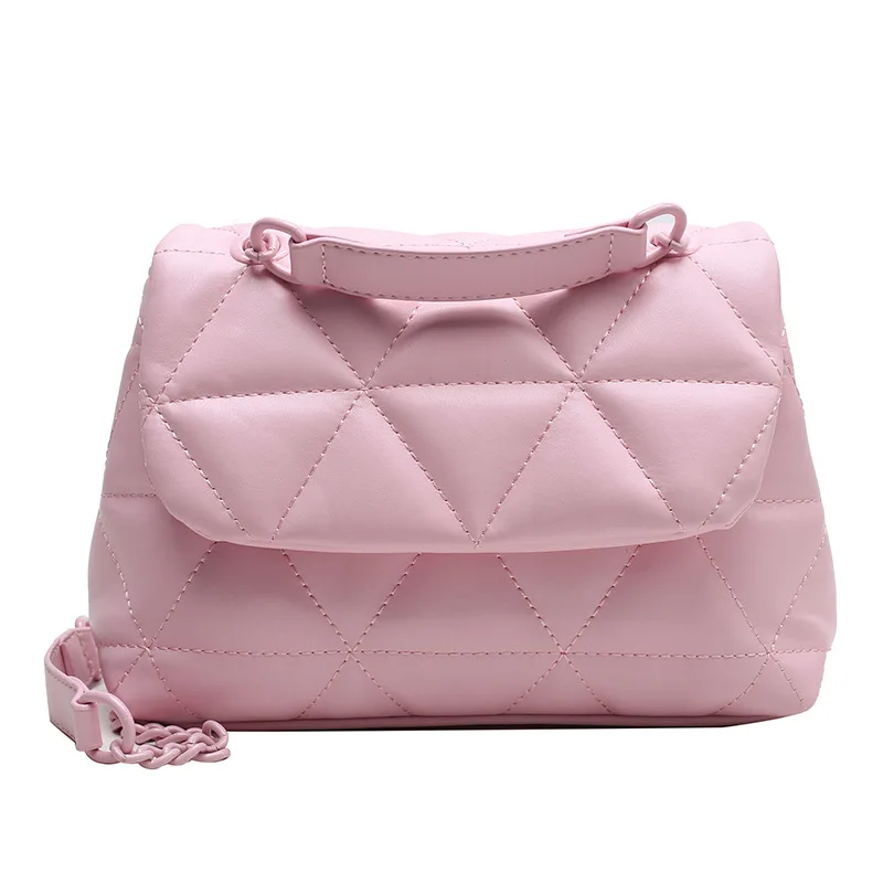 

New design embroidery rhomboids vegan leather female crossbody hand bagshoulder womens designer purses bags, 7colors