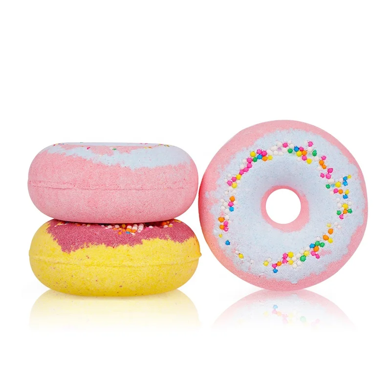 

Wholesale Custom Aromatherapy Organic Fizzy Bathbombs Kids Luxury Donut Bath Bombs, Colorful/customized