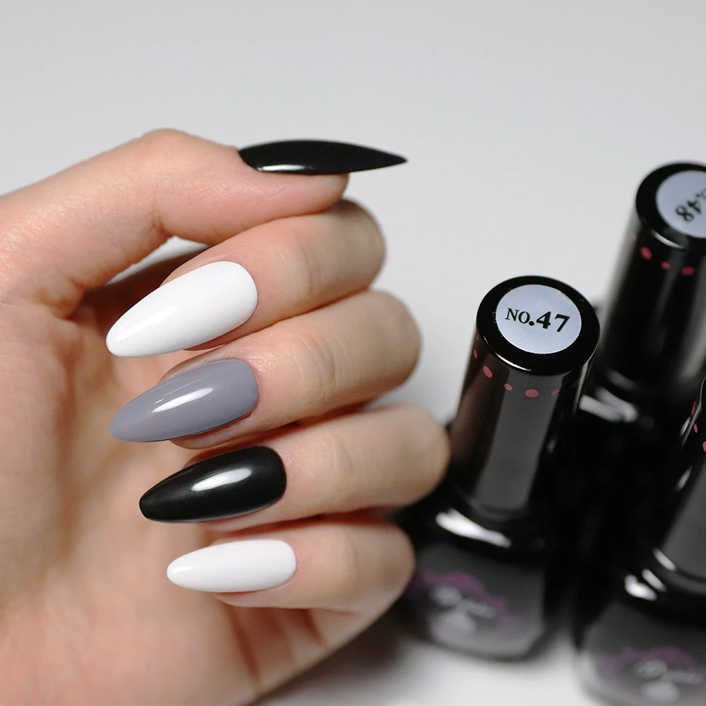 

Beautiful colors custom logo private label verniz gel varnish nail art paint set korea japan uv led gel polish white black kit