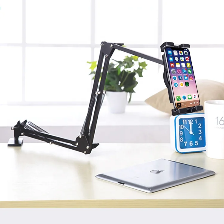 

Adjustable Long Arm Phone Holder Lazy Long Arm Mobile Holder Flexible Desk Holder