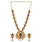 伝統的なインドのボリウッド Kundan 14 18k ゴールドメッキ寺ジュエリーウェディングチョーカーネックレスイヤリングジュエリーセット