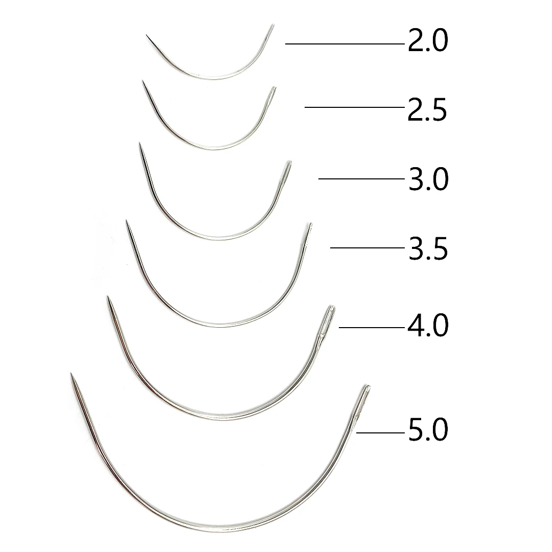Wholesale Price C Type Needle Curved Needles Salon Styling Tools Not Rusty Weaving Hair Extension Needles