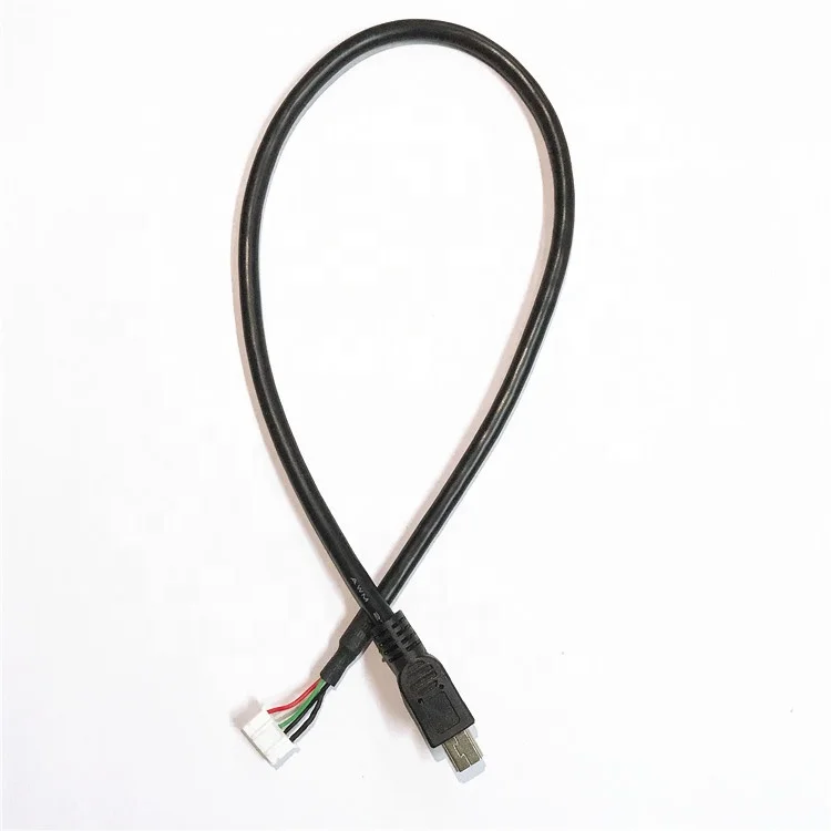 

Custom Mini USB 2.0 Male to JST/PH2.0 5 Pin Connector 2725 28AWG*5C+AB Cable assembly, Black