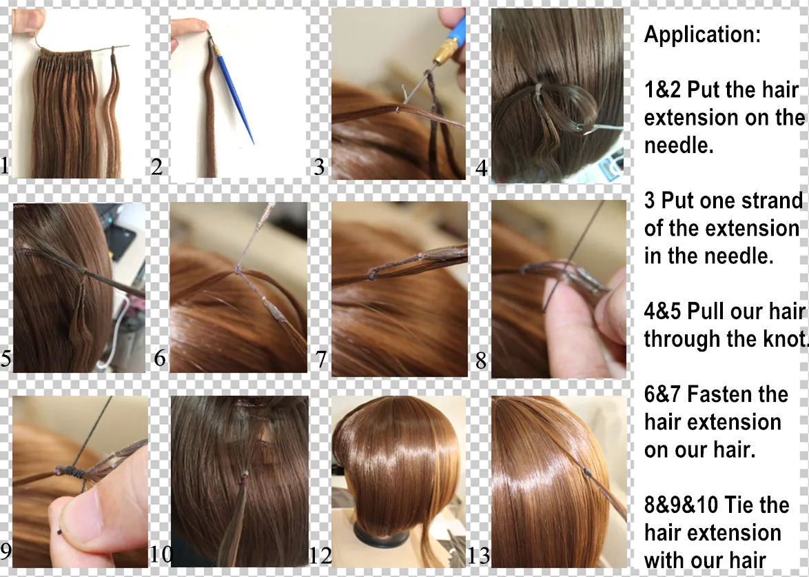 100 Hand Made Human Hair Extension Product High Quality Brown Color