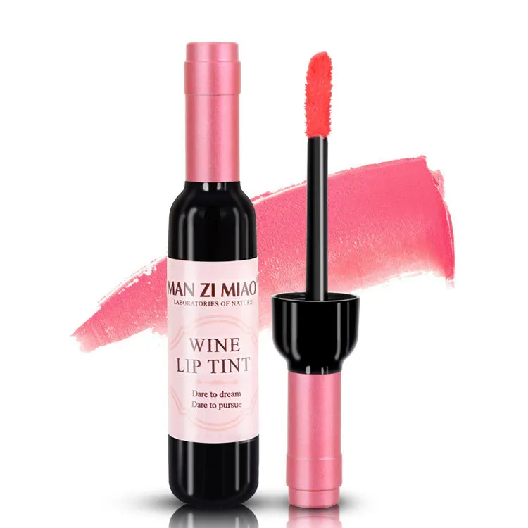 

OMG lip tint private label tintas para labios wine bottle lip gloss tinte de labios long lasting lipgloss dye rebranding