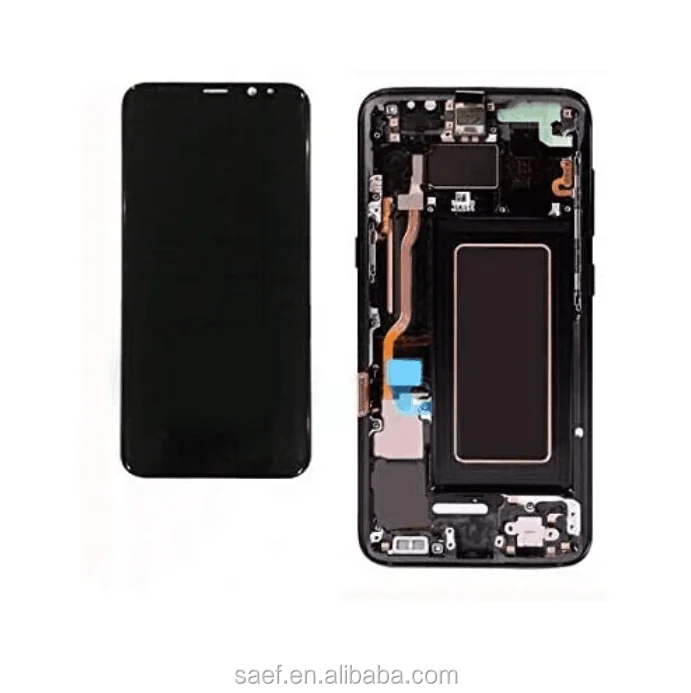 

Original Lcd Screen Touch Display Replacement For Samsung S8 Lcd Galaxy S8 With Frame Original Display Touch Screen, Black