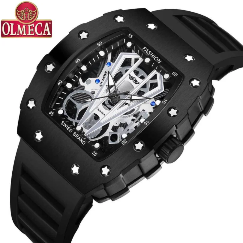 

Fashion Tonneau Custom Design Automatic Mechanical Digital Luxury Watch Bands OEM/ODM 3ATM Waterproof Quartz Watches Men Wrist