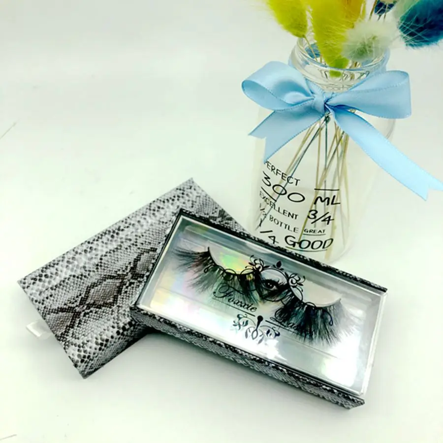 

3D Mink Lash box Custom Eyelash packing box with your own logo, Black
