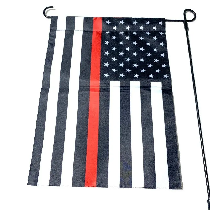 

US garden flag 30*45CM Blue Line Red Line USA Police Flags, Custom color