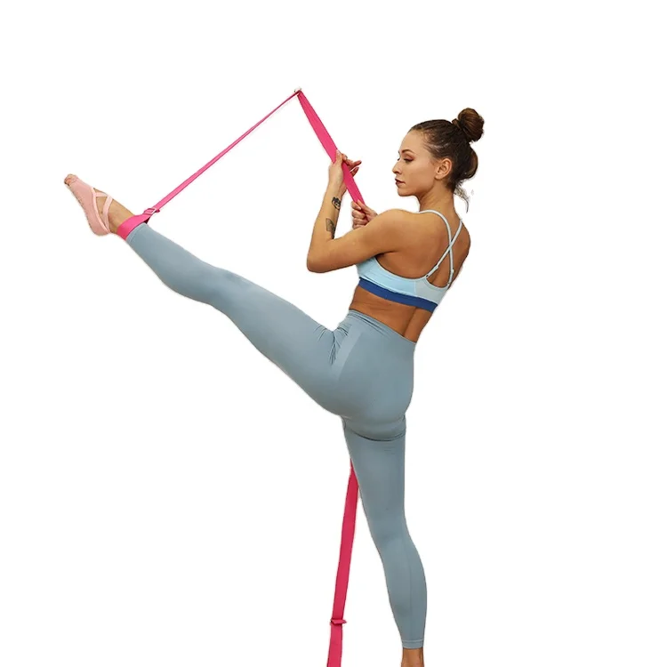 

2022 New Arrival Polyester Cotton Yoga Strap Adjustable Extension Wholesale Yoga Straps, Customized color