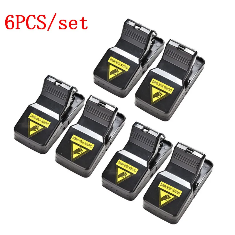 Hot selling 6 Pack Small Mice Traps Snap Humane and Power Rodent Killer with Bait Cup, Reusable Mouse Trap