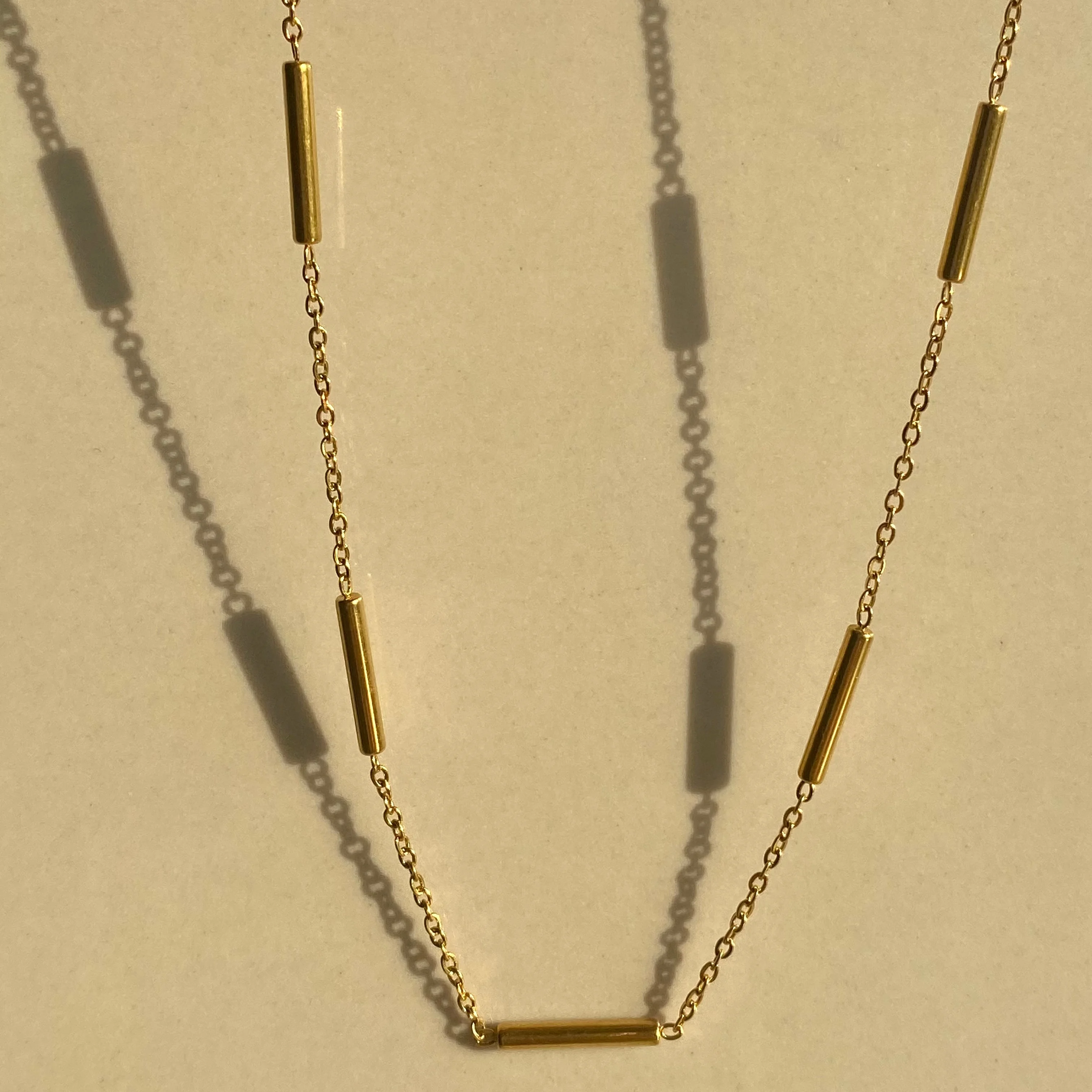 

2021 Dazan New Winner Trendy 18k Gold Plated Stainless Steel Custom High Quality Nunchaku Chain Necklace For Women For Party