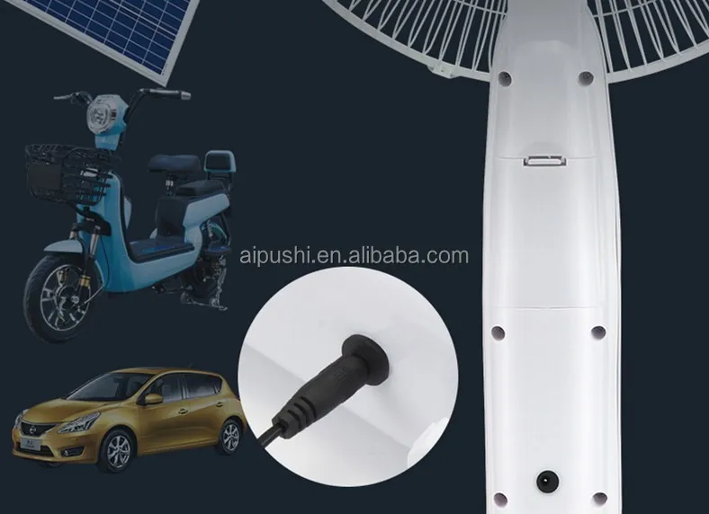 Stand Fan, 12V, Solar, USB - detail 4