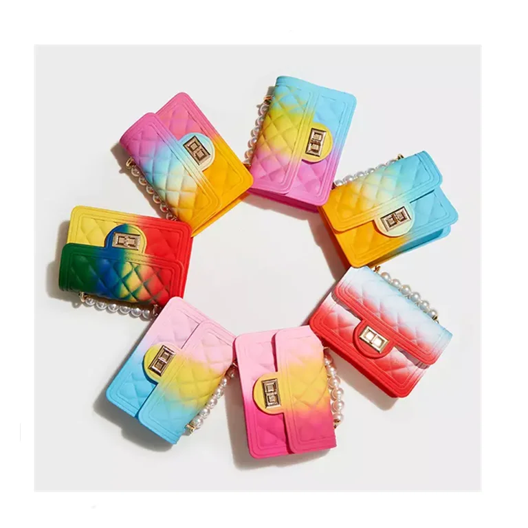 

2021 SAC A Main New Designer Women Mini PVC Bag Messenger Handbags Fashion Summer Shoulder Small jelly purses and bags, Gradient