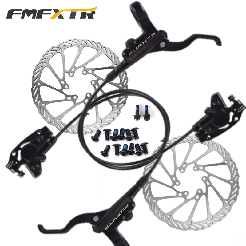 

FMFXTR Bicycle Hydraulic Disc Brake Integrated Cylinder Nut Design Bicycle Brake Hydraulic Disc Brake Set Bicycle Universal