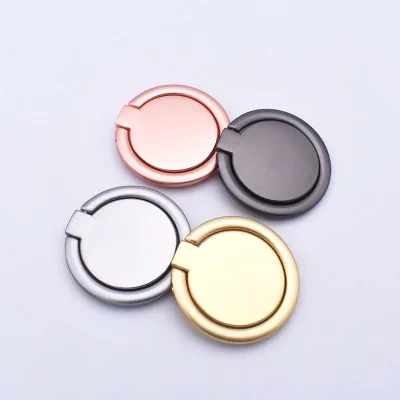 

New arrivals 2021 amazon Factory price 360 Degree Rotation Personalized round shape finger ring mobile phone holder, Black, gold, silver, rose gold
