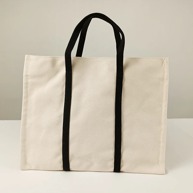 

Fashion Simple Recycle Customizable Printing Handbags Cotton Canvas Casual Women Shopping Tote Bag