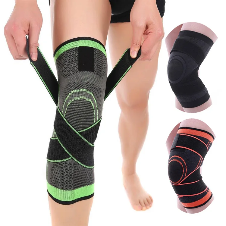 

Free sample knee straps support Knee wrap Brace, Green, black, orange