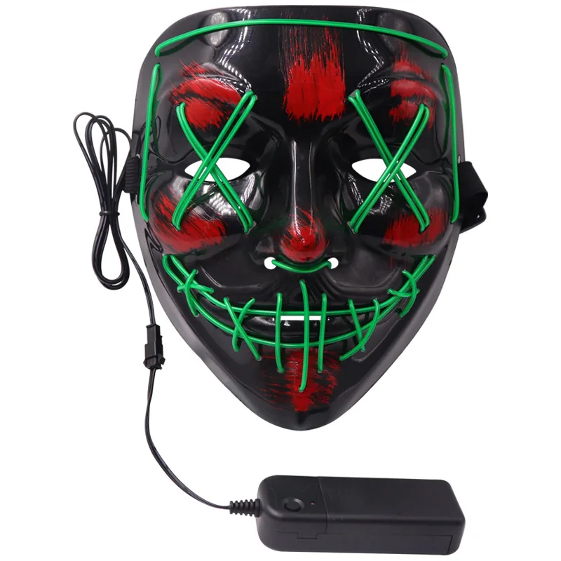 

LED Purge Mask Glow Dark Halloween Purge Mask Multi Lighting Modes Costume Games Cosplay Festivals Parties Masks, Muliti colors