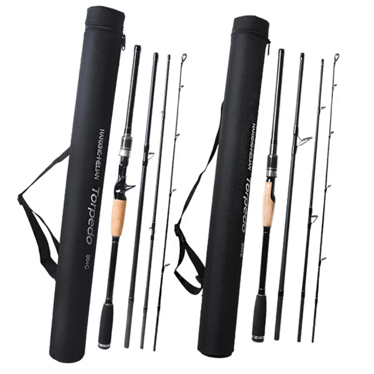 

10-25g lure weight 2.1/2.4/2.7/3m medium action fishing pesca spinning carbon saltwater 4 section fishing rod