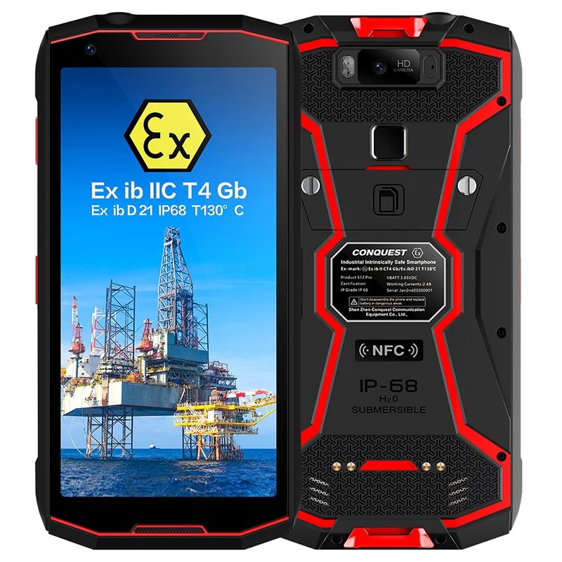 

Conquest S12Pro ATEX TFT 6"FHD+ NFC 8000mAh 6GB+128GB PoC IP68 Android 9.0 explosion proof mobile rugged phone oil gas zone 1 2