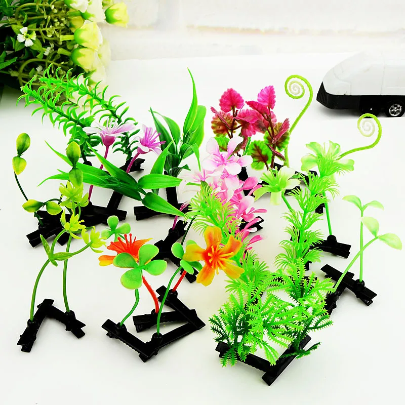 

Cheapest Travel Creative Cute Soybean Grass Flower Plant hair clip For Women